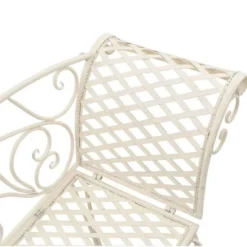 Banc De Jardin Métal Antique Blanc Break 128 Cm -Le Coin Jardin banc de jardin metal antique blanc break 128 cm 3666722558143 386201