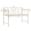 Banc De Jardin Métal Antique Blanc Break 132 Cm