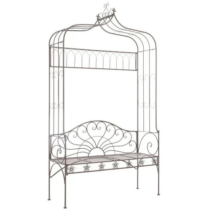 Banc De Jardin Métal Forgé Marron Antique Vakka 122 Cm 1 Banc De Jardin Métal Forgé Marron Antique Vakka 122 Cm