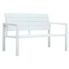 Banc De Jardin Polyéthylène Et Métal Blanc Nesly