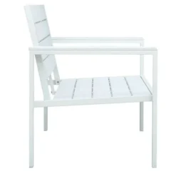 Banc De Jardin Polyéthylène Et Métal Blanc Nesly -Le Coin Jardin banc de jardin polyethylene et metal blanc nesly 3666722558839 385531