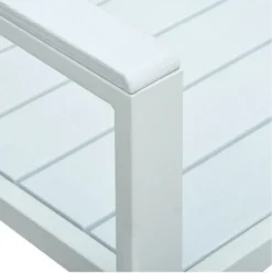 Banc De Jardin Polyéthylène Et Métal Blanc Nesly -Le Coin Jardin banc de jardin polyethylene et metal blanc nesly 3666722558839 385533
