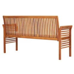 Banc De Jardin Tissu Blanc Et Acacia Massif Clair Tulak 150 Cm -Le Coin Jardin banc de jardin tissu blanc et acacia massif clair tulak 150 cm 3666722617277 386746
