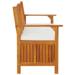 Banc De Rangement Avec Coussin 170 Cm Bois D'acacia Solide -Le Coin Jardin banc de rangement avec coussin 170 cm bois d acacia solide 3666722752152 1414227
