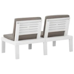 Banc De Salon De Jardin Avec Coussin Plastique Blanc 9 Banc De Salon De Jardin Avec Coussin Plastique Blanc -Le Coin Jardin banc de salon de jardin avec coussin plastique blanc 3666722351577 947400