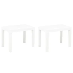Bancs De Jardin 2 Pcs Blanc Plastique