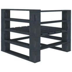 Canapé D'angle Palette De Jardin Bois Gris -Le Coin Jardin canape d angle palette de jardin bois gris 8719883855103 552018