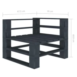 Canapé D'angle Palette De Jardin Bois Gris -Le Coin Jardin canape d angle palette de jardin bois gris 8719883855103 552020