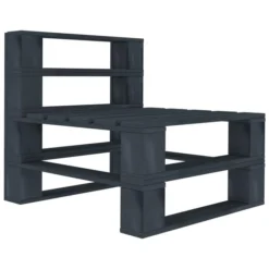 Canapé De Milieu Palette De Jardin Bois Gris