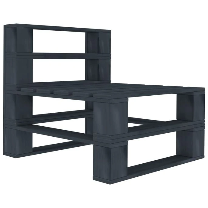 Canapé De Milieu Palette De Jardin Bois Gris 1 Canapé De Milieu Palette De Jardin Bois Gris