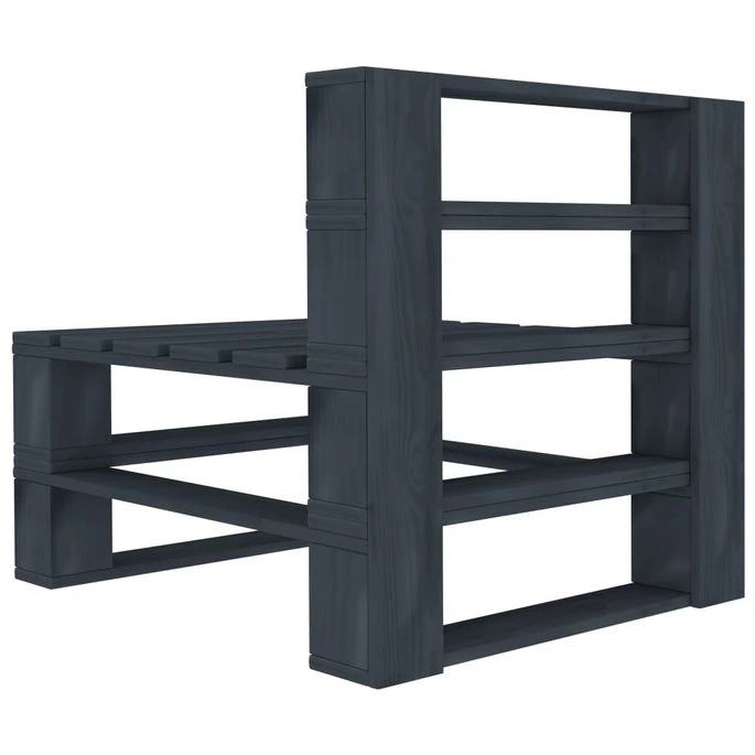 Canapé De Milieu Palette De Jardin Bois Gris 3 Canapé De Milieu Palette De Jardin Bois Gris – Image 3