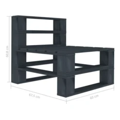 Canapé De Milieu Palette De Jardin Bois Gris 9 Canapé De Milieu Palette De Jardin Bois Gris -Le Coin Jardin canape de milieu palette de jardin bois gris 8719883855110 552015