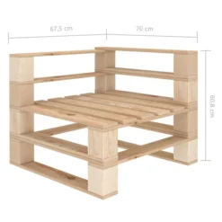 Canapé Palette D'angle De Jardin Bois -Le Coin Jardin canape palette d angle de jardin bois 8719883855004 552054