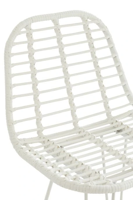 Chaise De Bar Extérieur Métal Blanc Toshi L 57 Cm 7 Chaise De Bar Extérieur Métal Blanc Toshi L 57 Cm – Image 7