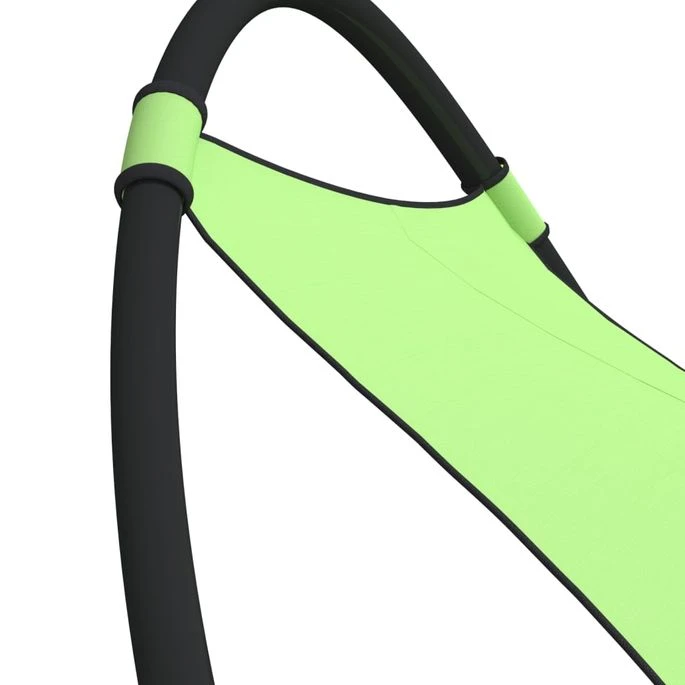 Chaise Longue à Bascule Avec Roues Acier Et Textilène Vert 5 Chaise Longue à Bascule Avec Roues Acier Et Textilène Vert – Image 5