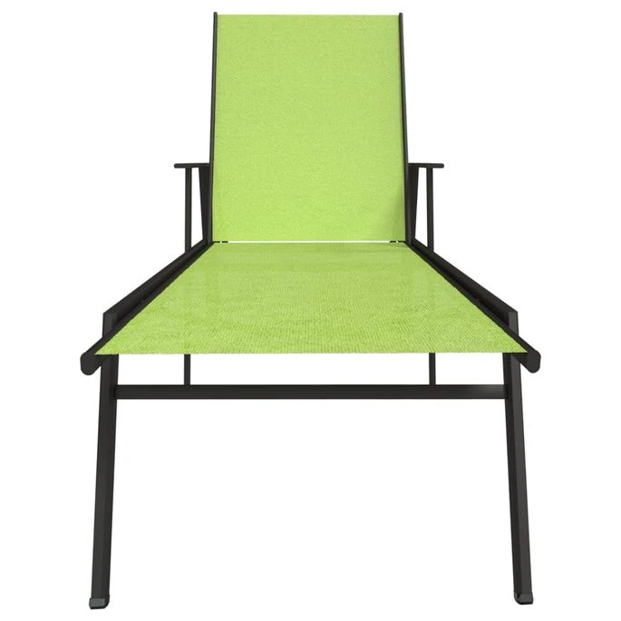Chaise Longue Acier Et Tissu Textilène Vert 3 Chaise Longue Acier Et Tissu Textilène Vert – Image 3