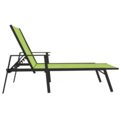 Chaise Longue Acier Et Tissu Textilène Vert 11 Chaise Longue Acier Et Tissu Textilène Vert -Le Coin Jardin chaise longue acier et tissu textilene vert 3666722132060 1329939