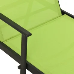 Chaise Longue Acier Et Tissu Textilène Vert 13 Chaise Longue Acier Et Tissu Textilène Vert -Le Coin Jardin chaise longue acier et tissu textilene vert 3666722132060 1329941