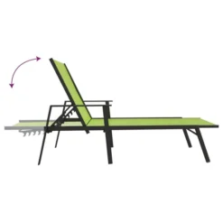 Chaise Longue Acier Et Tissu Textilène Vert 14 Chaise Longue Acier Et Tissu Textilène Vert -Le Coin Jardin chaise longue acier et tissu textilene vert 3666722132060 1329942