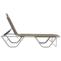 Chaise Longue Aluminium Et Textilène Taupe -Le Coin Jardin chaise longue aluminium et textilene taupe 3666722363303 936715