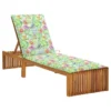 Chaise Longue Avec Coussin Bois D'acacia Solide 10