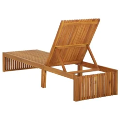 Chaise Longue Avec Coussin Bois D'acacia Solide 13 -Le Coin Jardin chaise longue avec coussin bois d acacia solide 3666722931557 841613