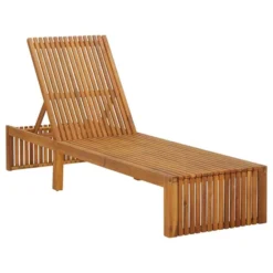 Nouveaux produits -Le Coin Jardin chaise longue avec coussin bois d acacia solide 3666722932240 841525