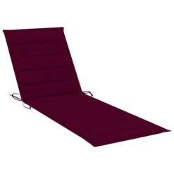 Chaise Longue Avec Coussin Bordeaux Bois De Pin Imprégné -Le Coin Jardin chaise longue avec coussin bordeaux bois de pin impregne 3666722460835 763276