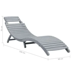 Chaise Longue Avec Coussin Gris Bois D'acacia Solide 2 21 Chaise Longue Avec Coussin Gris Bois D'acacia Solide 2 -Le Coin Jardin chaise longue avec coussin gris bois d acacia solide 3666722930802 1261286