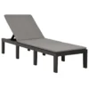 Chaise Longue Avec Coussin Plastique Anthracite