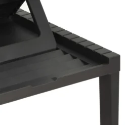 Chaise Longue Avec Coussin Plastique Anthracite -Le Coin Jardin chaise longue avec coussin plastique anthracite 3666722351706 947264