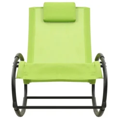 Chaise Longue Avec Oreiller Acier Et Textilène Vert 9 Chaise Longue Avec Oreiller Acier Et Textilène Vert -Le Coin Jardin chaise longue avec oreiller acier et textilene vert 3666722751483 1414486