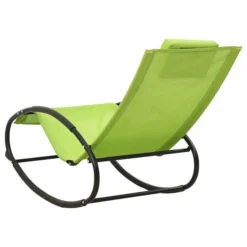 Chaise Longue Avec Oreiller Acier Et Textilène Vert 11 Chaise Longue Avec Oreiller Acier Et Textilène Vert -Le Coin Jardin chaise longue avec oreiller acier et textilene vert 3666722751483 1414488