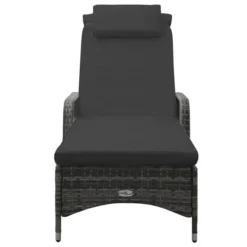 Chaise Longue Avec Roues Résine Tressée Anthracite -Le Coin Jardin chaise longue avec roues resine tressee anthracite 3666722530194 551389