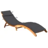 Chaise Longue De Jardin Avec Coussin Bois D'acacia Solide 44