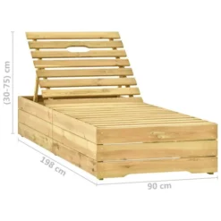 Chaise Longue De Jardin Avec Table Et Coussin Pin Imprégné 30 -Le Coin Jardin chaise longue de jardin avec table et coussin pin impregne 3666722406857 859791