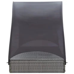 Chaise Longue Double Avec Auvent Résine Tressée Gris 13 Chaise Longue Double Avec Auvent Résine Tressée Gris -Le Coin Jardin chaise longue double avec auvent resine tressee gris 8719883860404 980748
