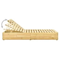 Chaise Longue Double Avec Coussins Bois De Pin Imprégné 7 -Le Coin Jardin chaise longue double avec coussins bois de pin impregne 8720286304020 860167