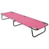 Chaise Longue Pliable Acier Rose