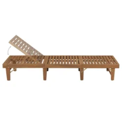 Chaise Longue Pliable Avec Coussin Bois D'acacia Solide 4 -Le Coin Jardin chaise longue pliable avec coussin bois d acacia solide 3666722417129 841839