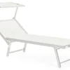 Chaise Longue Pliante En Aluminium Blanc Jorgia - Lot De 2