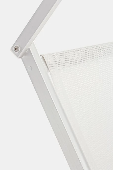 Chaise Longue Pliante En Aluminium Blanc Jorgia - Lot De 2 4 Chaise Longue Pliante En Aluminium Blanc Jorgia - Lot De 2 – Image 4