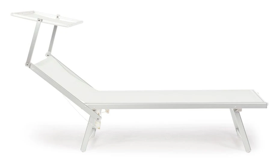 Chaise Longue Pliante En Aluminium Blanc Jorgia - Lot De 2 7 Chaise Longue Pliante En Aluminium Blanc Jorgia - Lot De 2 – Image 7