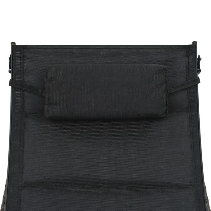 Chaise Longue Résine Tressée Et Textilène Marron 5 Chaise Longue Résine Tressée Et Textilène Marron – Image 5