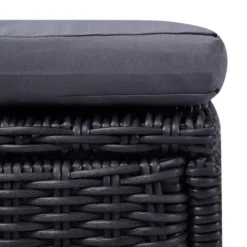 Chaise Longue Résine Tressée Noir Et Gris Foncé -Le Coin Jardin chaise longue resine tressee noir et gris fonce 3666722364584 935441