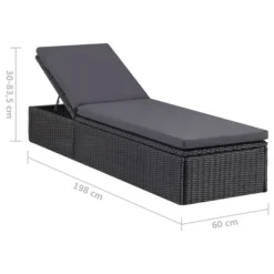Chaise Longue Résine Tressée Noir Et Gris Foncé -Le Coin Jardin chaise longue resine tressee noir et gris fonce 3666722364584 935442