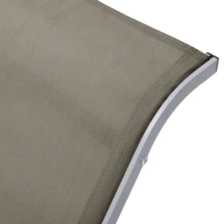 Chaise Longue Textilène Et Aluminium Taupe -Le Coin Jardin chaise longue textilene et aluminium taupe 3666722439015 803826