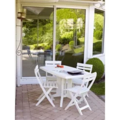 CHAISE MIAMI PLIANTE BLANC -Le Coin Jardin chaise miami pliante blanc 3100033000262 597538