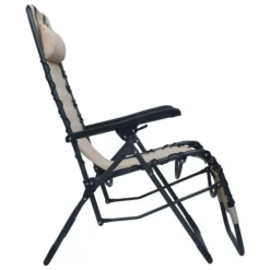 Chaise Pliable De Terrasse Crème Textilène -Le Coin Jardin chaise pliable de terrasse creme textilene 3666722528115 554283