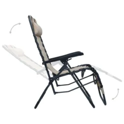 Chaise Pliable De Terrasse Crème Textilène -Le Coin Jardin chaise pliable de terrasse creme textilene 3666722528115 554285